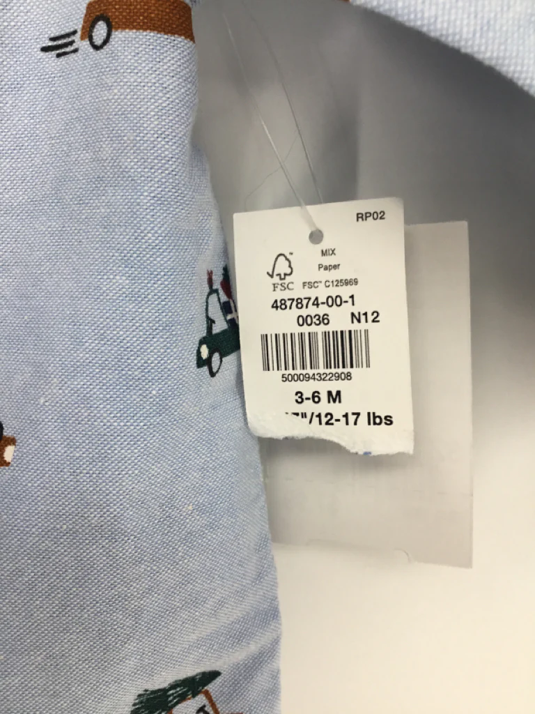 Old Navy Child Size 3-6 Months Blue Christmas Shirt - Image 2