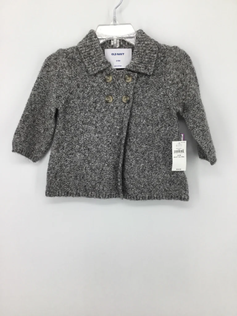 Old Navy Child Size 3-6 Months Gray Marbled Sweater - boys