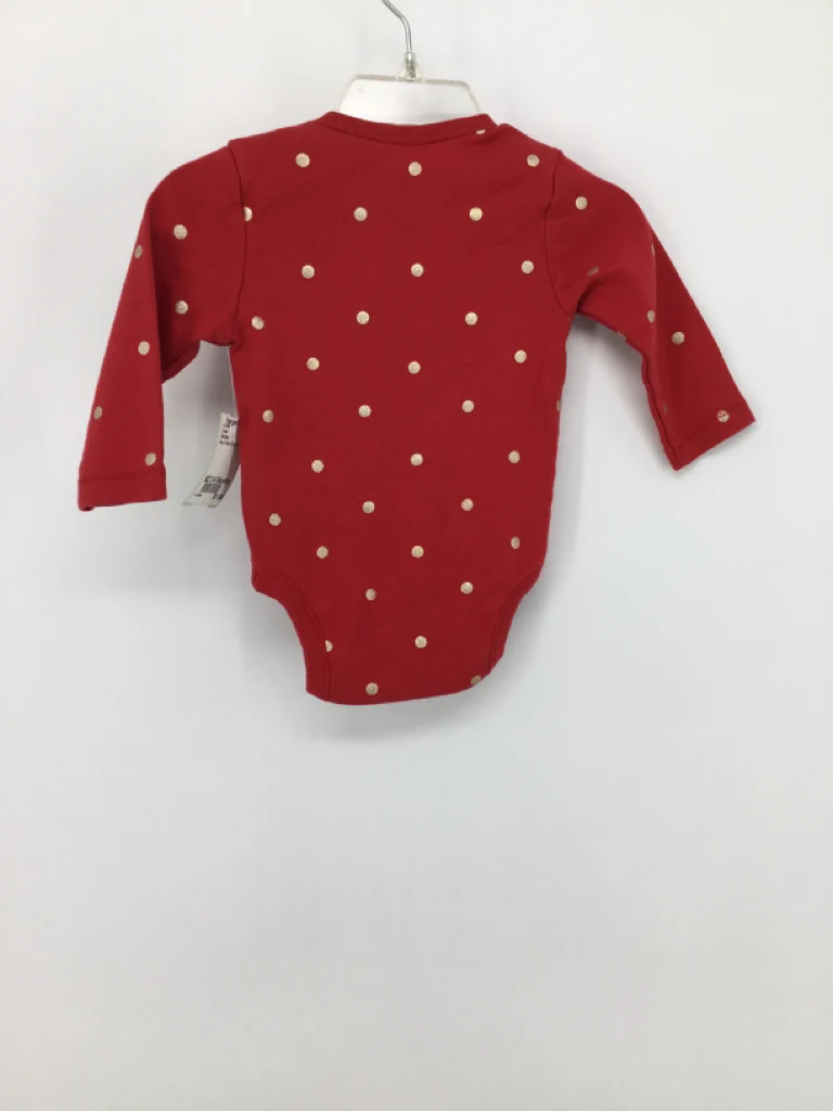 Old Navy Child Size 3-6 Months Red Onesie - Image 2