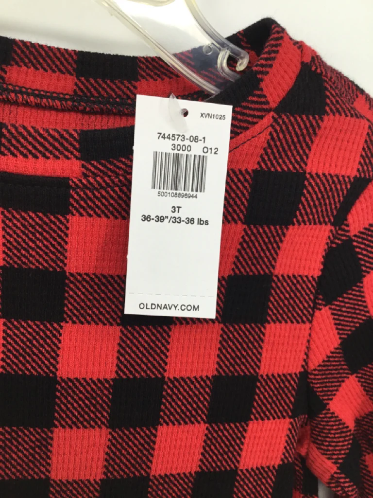 Old Navy Child Size 3 Red Checkered Shirt - boys - Image 2