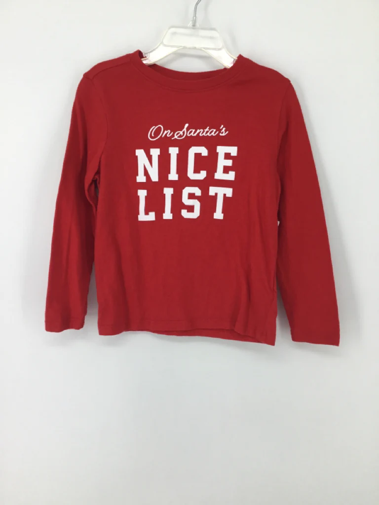 Old Navy Child Size 4 Red Christmas T-Shirt