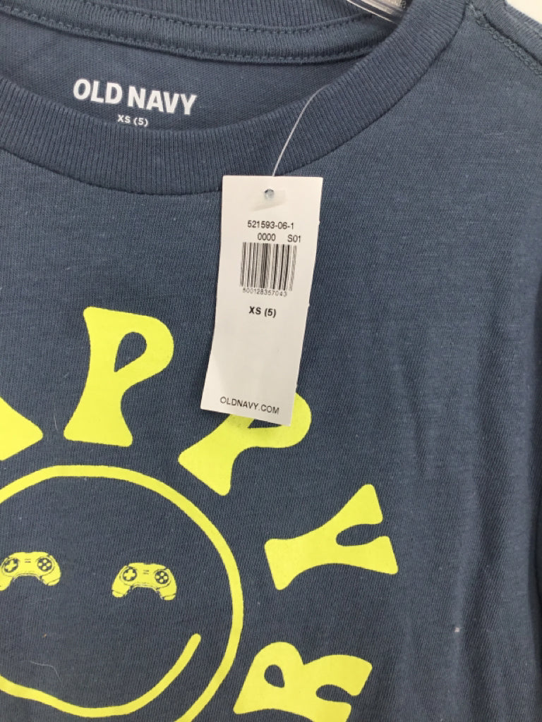Old Navy Child Size 5 Blue screen printed T-shirt - boys - Image 2
