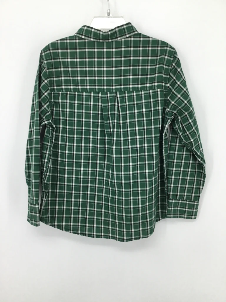 Old Navy Child Size 5 Green Plaid Shirt - boys - Image 2