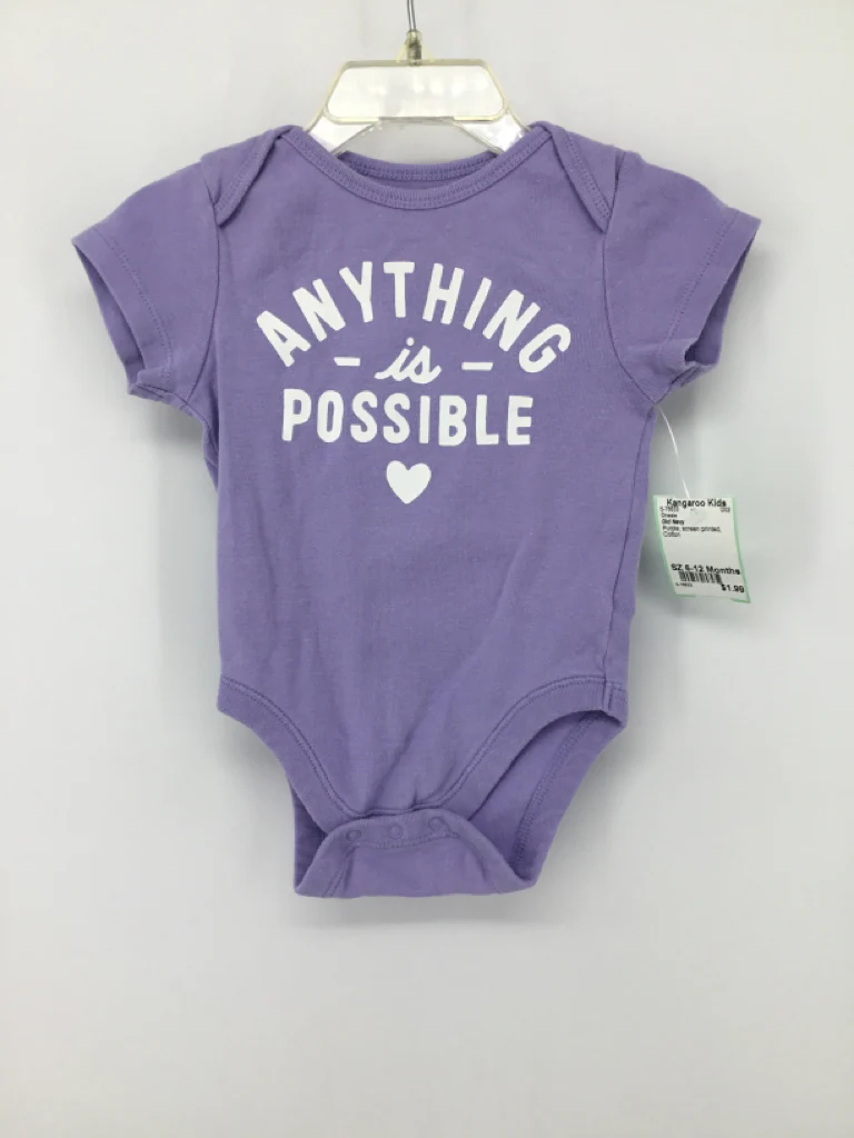 Old Navy Child Size 6-12 Months Purple Onesie