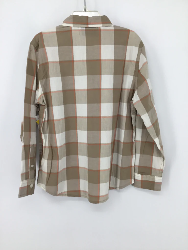 Old Navy Child Size 6 Tan Plaid Shirt - boys - Image 3