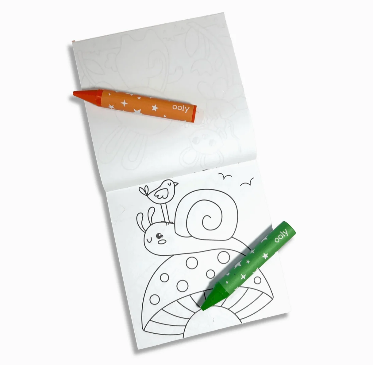 Ooly - Carry-Along! Coloring Book & Jumbo Crayons (Garden Pals) - Image 2