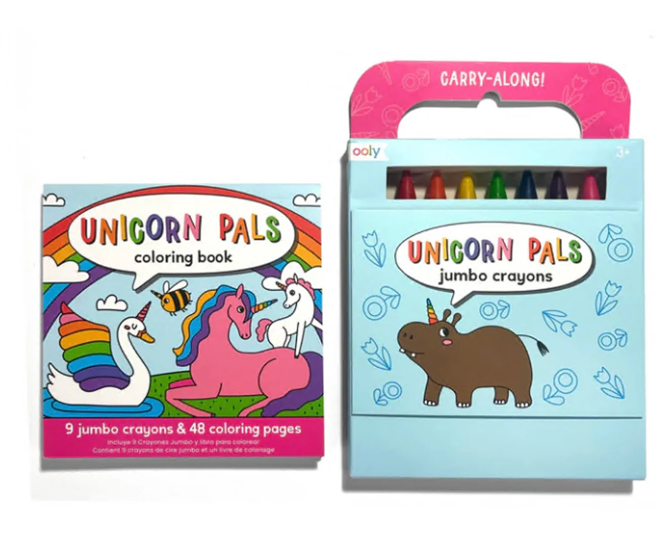 Ooly - Carry-Along! Coloring Book & Jumbo Crayons (Unicorn Pals) - Image 2