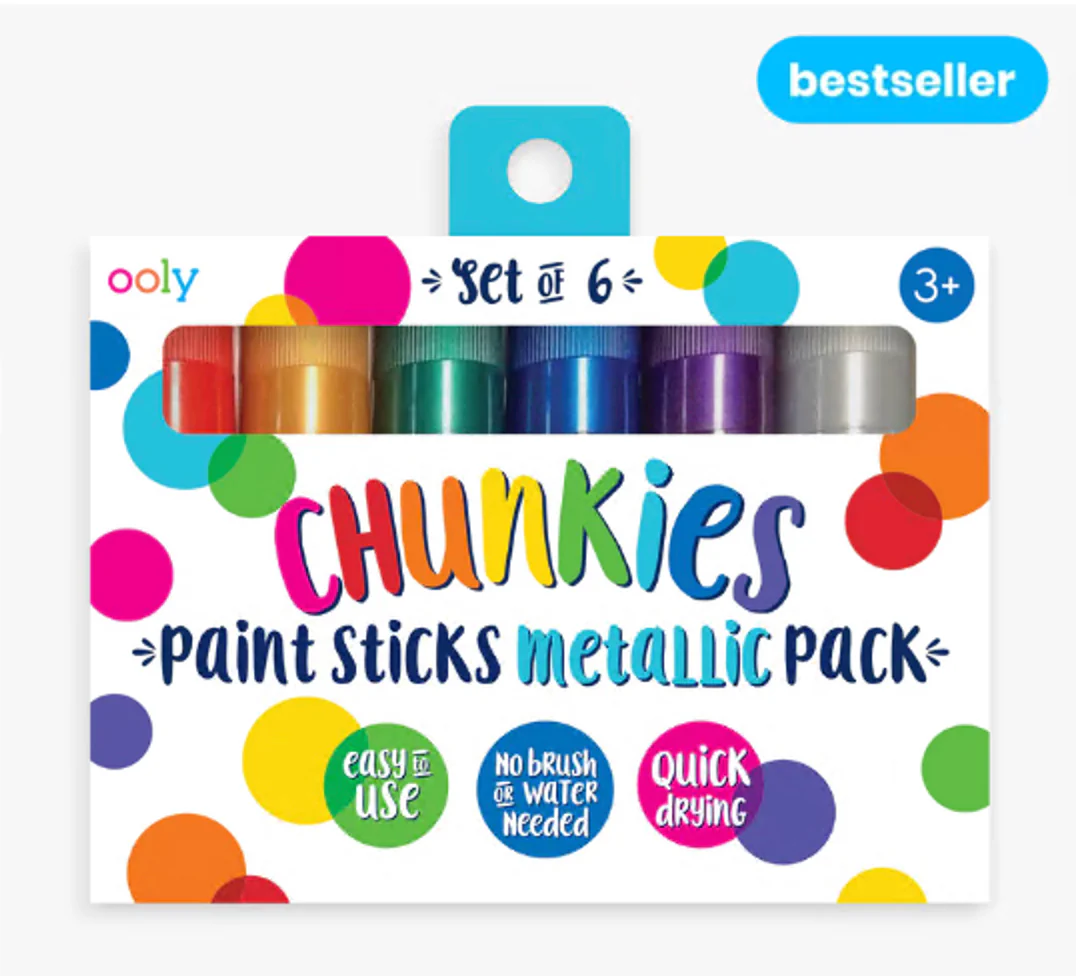 Ooly- Chunkie Paint Sticks Metallic Pack (Set of 6)