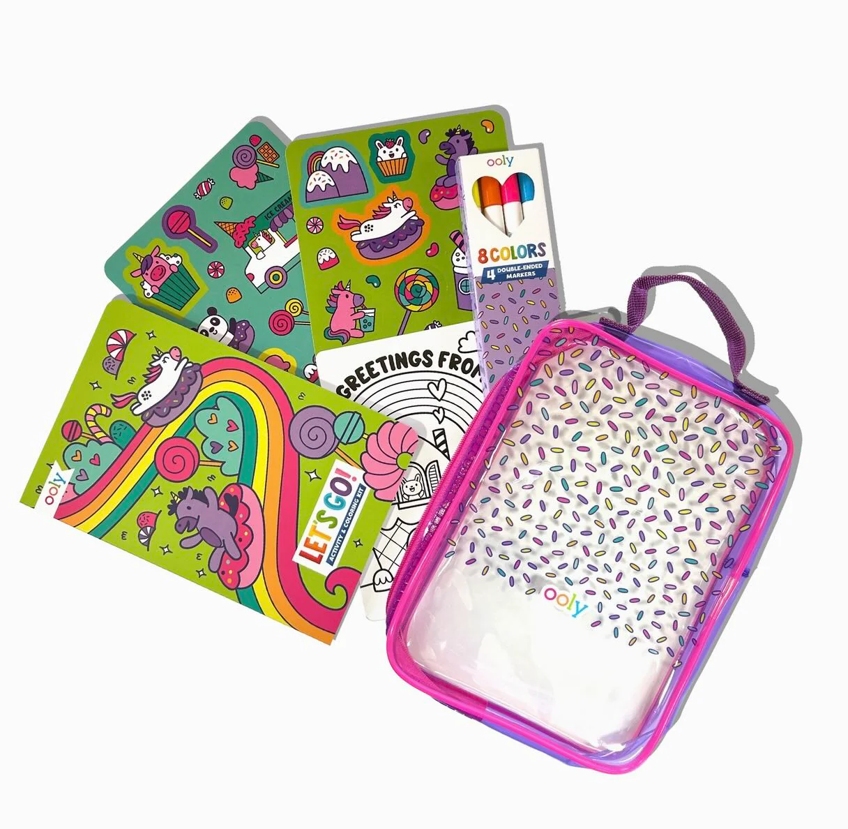 Ooly - Let's Go!Activity & Coloring Kit (Unicorn Candy Town) - Image 2