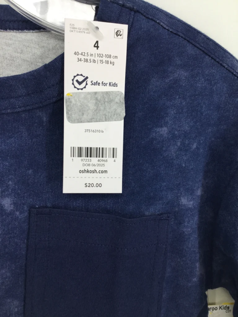 Oshare Child Size 4 Blue T-shirt - girls - Image 2