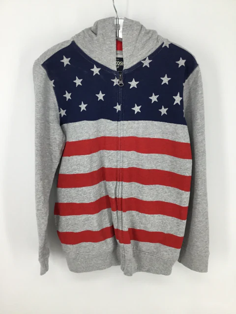 OshKosh B'gosh Child Size 10 Gray Stars & Stripes