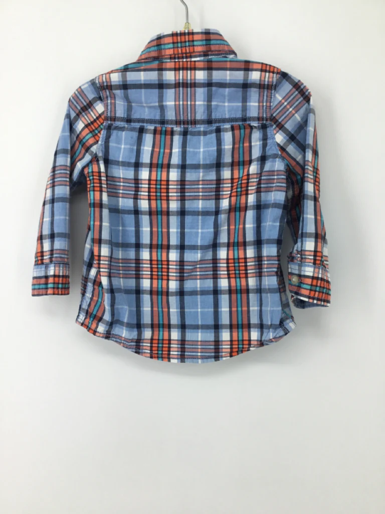 OshKosh B'gosh Child Size 2 Blue Plaid Shirt - boys - Image 2