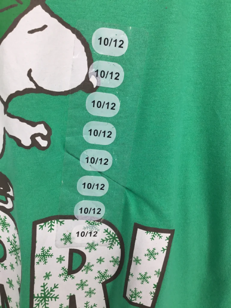 Peanuts Child Size 10 Green T-shirt - girls - Image 2