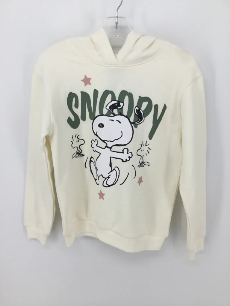 Peanuts Child Size 7 Cream Sweatshirt - girls
