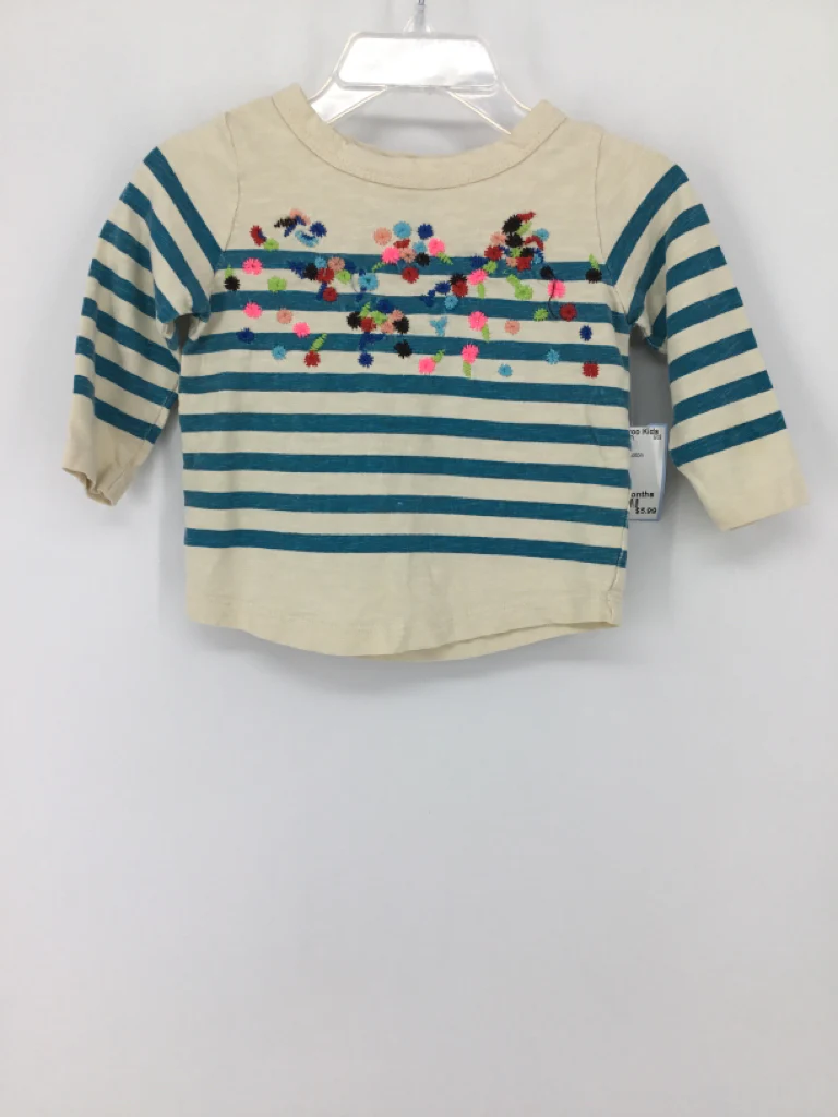 peek Child Size 3-6 Months Teal Shirt - girls