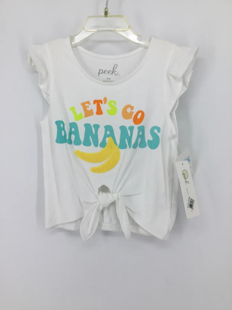 peek Child Size 4 White Shirt - girls