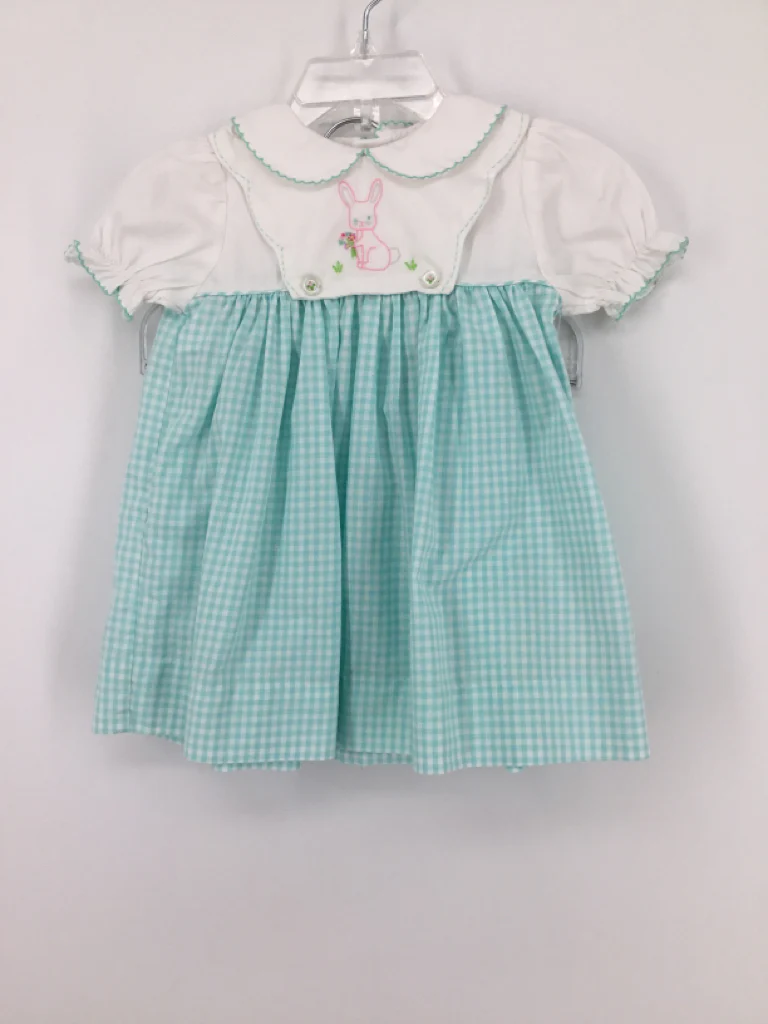 Petit Ami Child Size 3 Months Blue Easter Dress