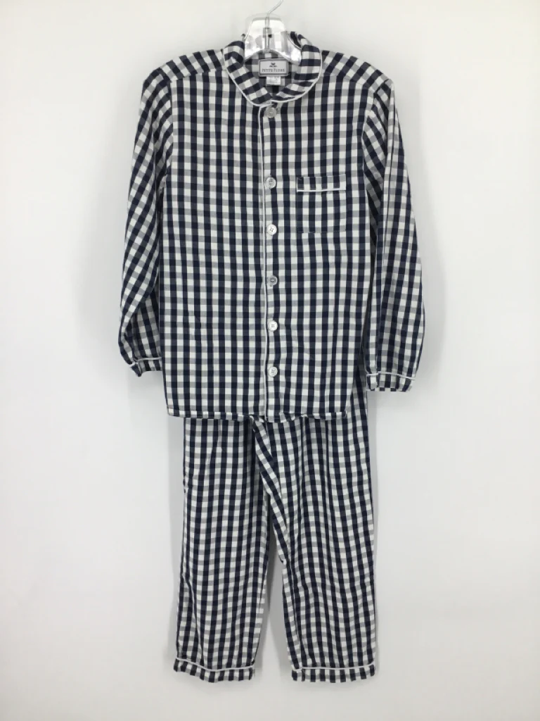 Petite Plume Child Size 10 Navy Gingham Pajamas - boys