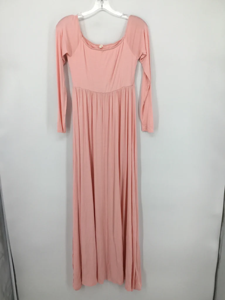 Pink Blush Size M Cotton Blend Dress - Maternity