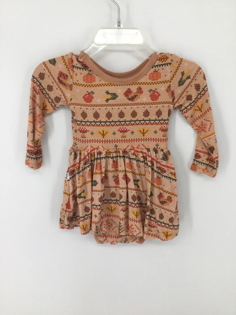Play by Little Sleepies Child Size 0-3 Months Brown Thanksgiving Outfit - Image 2