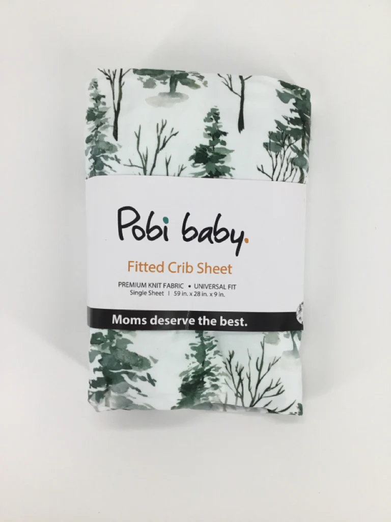 Pobi Baby Green Crib Sheet