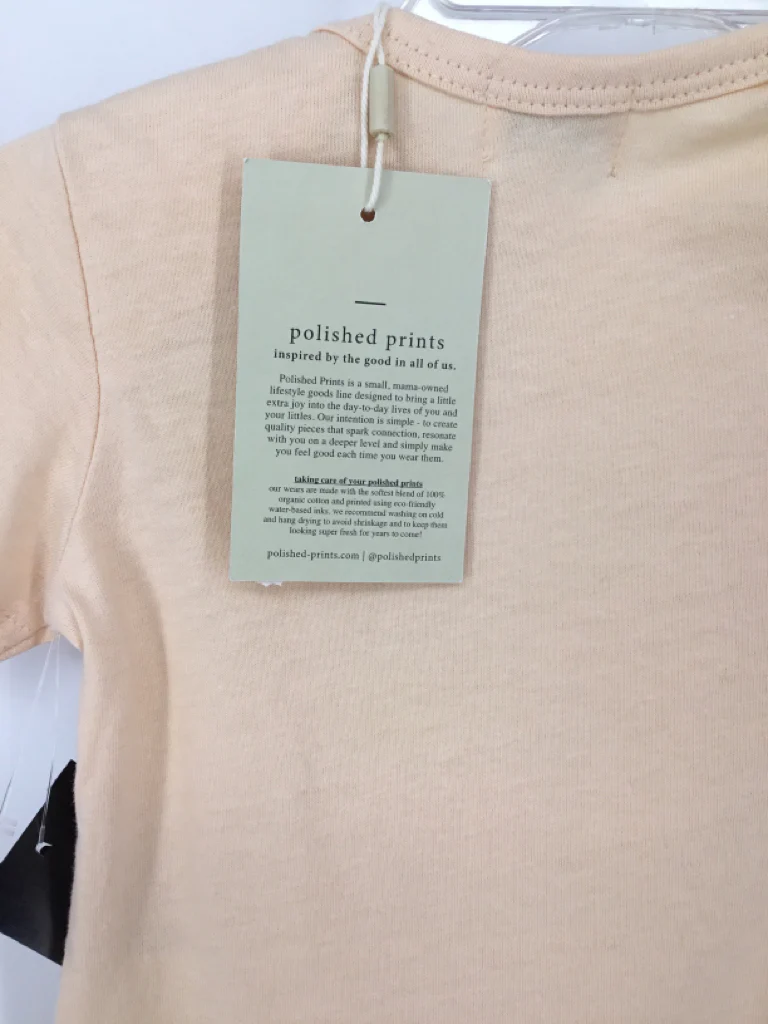 Polished Prints Child Size 12 Months Peach Onesie - Image 2
