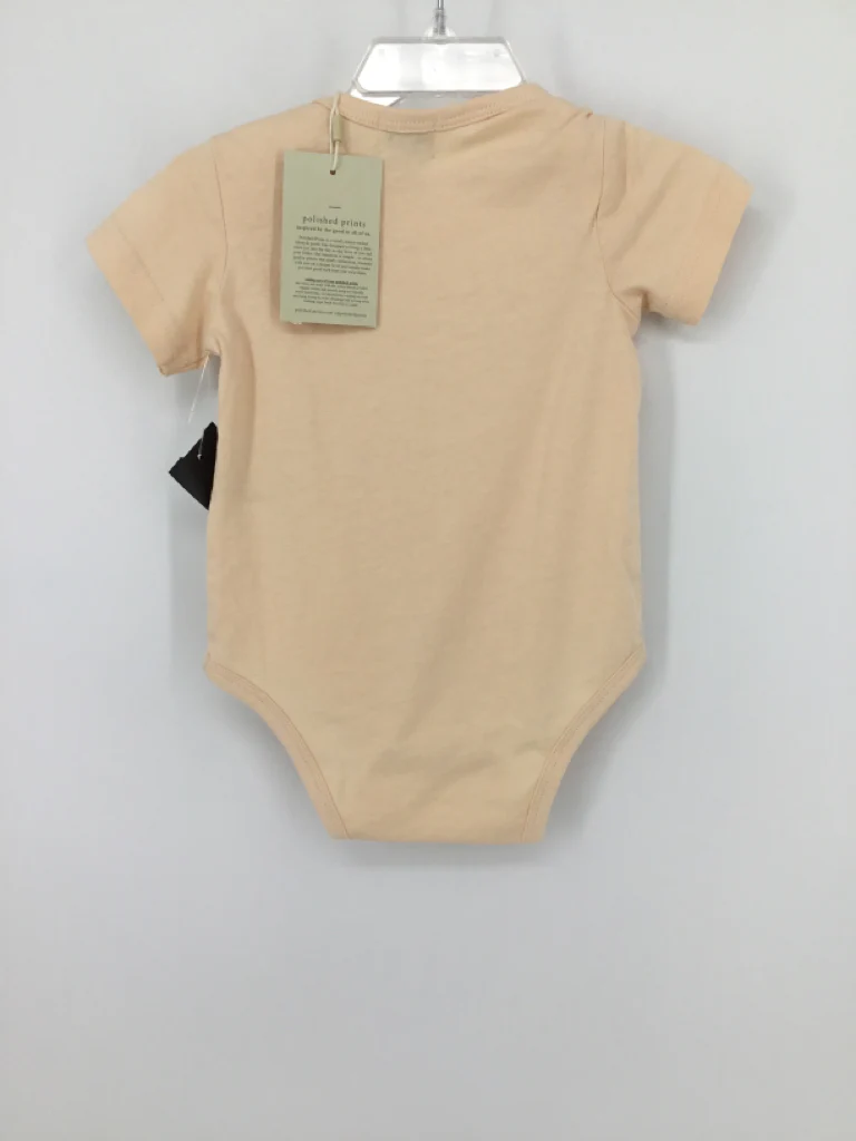 Polished Prints Child Size 12 Months Peach Onesie - Image 3