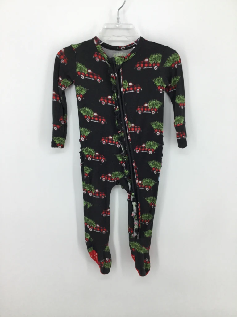 Posh Peanut Child Size 6-9 Months Black Christmas Sleeper