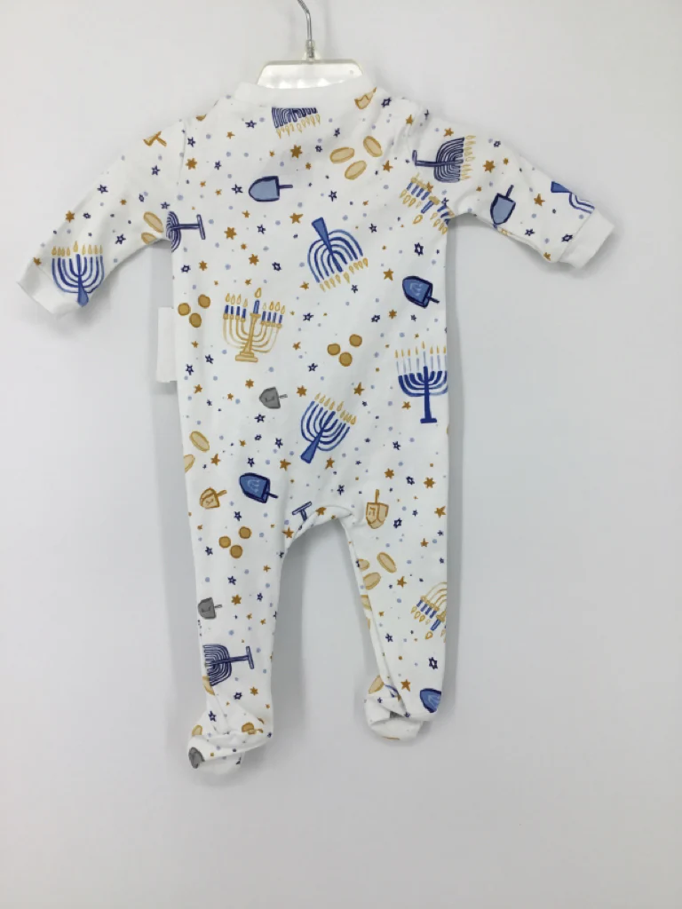Pottery Barn Kids Child Size 0-3 Months Blue Hanukkah Sleeper - Image 2