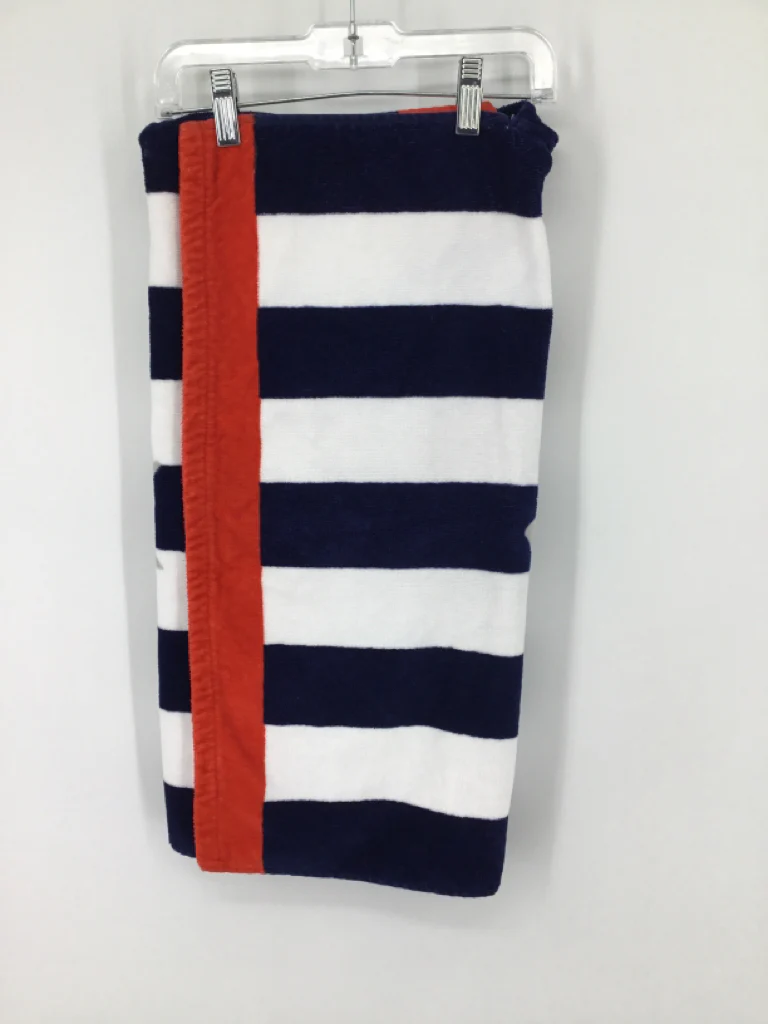 Pottery Barn Kids Child Size Toddler Navy Stars & Stripes Hooded Towel