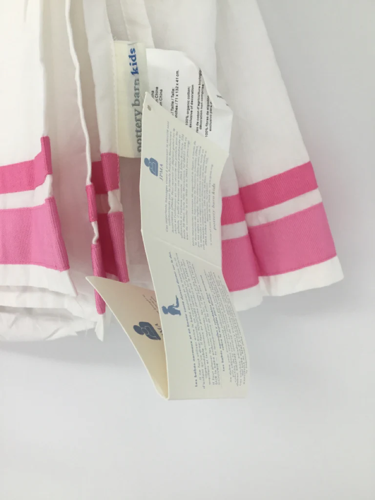 Pottery Barn Kids Pink Crib Skirt - Image 2