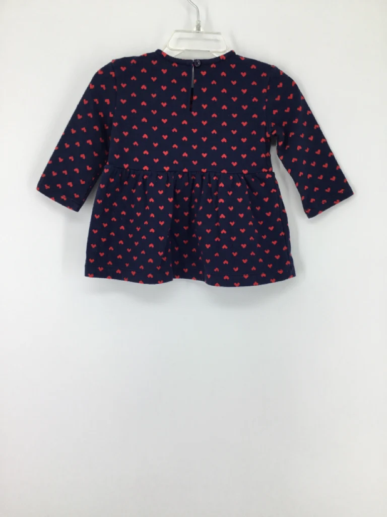 primary Child Size 3-6 Months Navy Valentine's Day Dress - Image 2