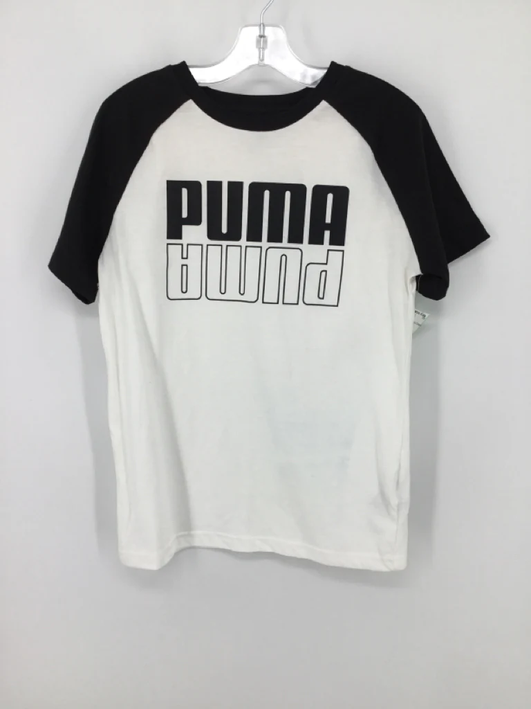 Puma Child Size 10 Black screen printed T-shirt - boys
