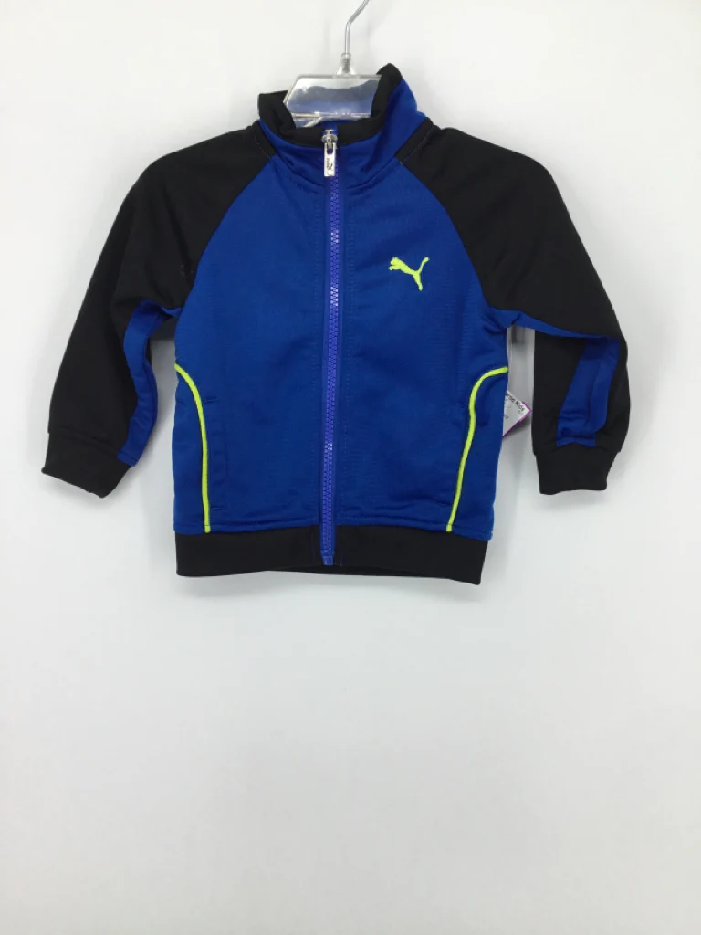 Puma Child Size 12 Months Blue Solid Jacket - boys