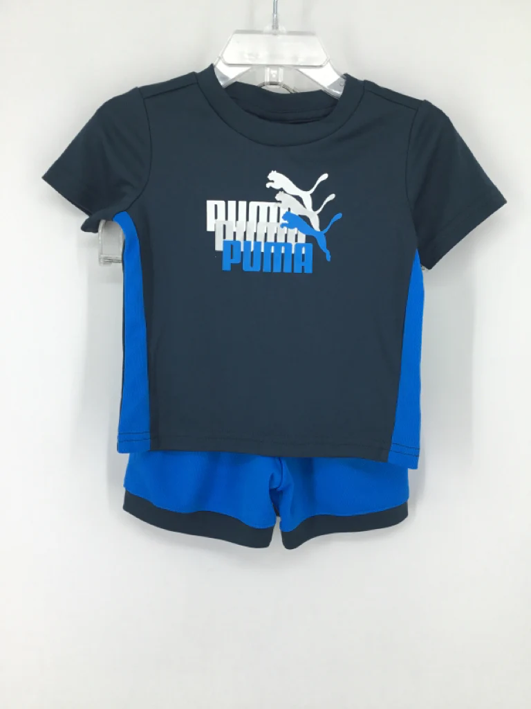 Puma Child Size 6-9 Months Blue screen printed Outfit - boys