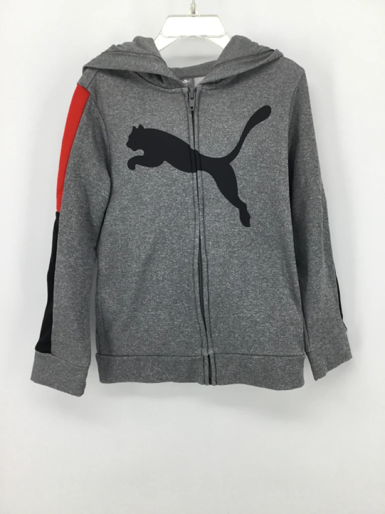 Puma Child Size 6 Gray screen printed Hoodie - boys