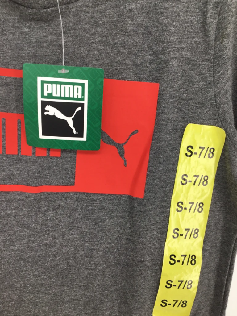 Puma Child Size 7 Gray screen printed T-shirt - boys - Image 2