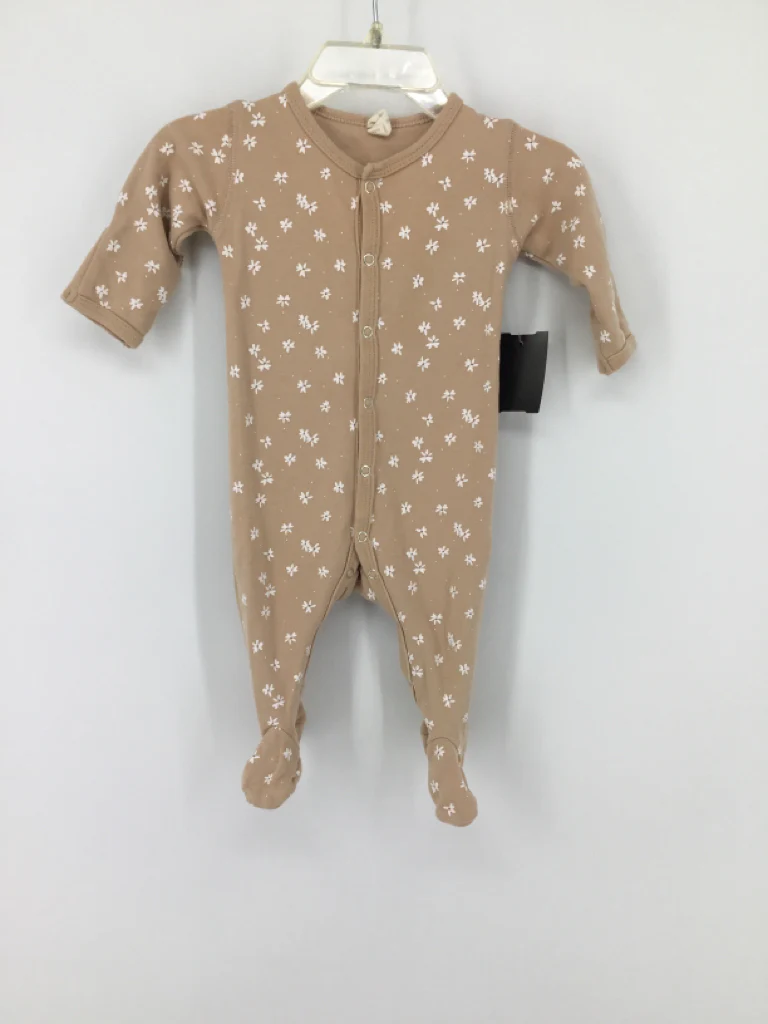 Quincy Mae Child Size 0-3 Months Tan Sleepers