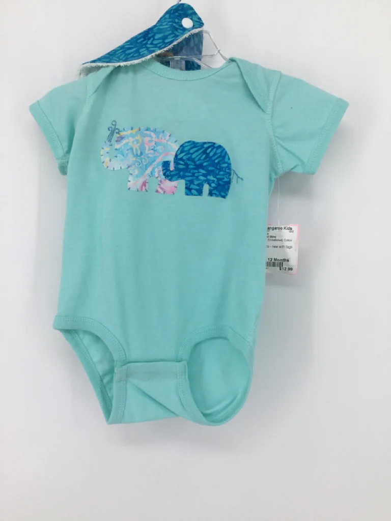 Rabbit Skins Child Size 12 Months Blue Onesie