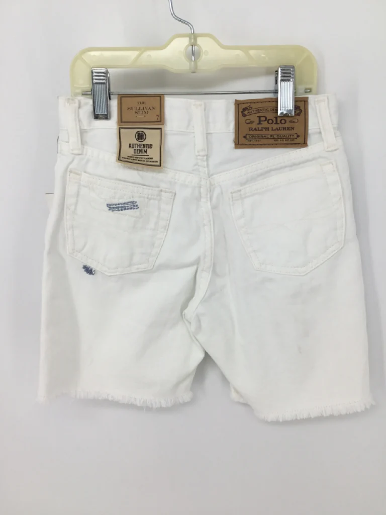 Ralph Lauren Child Size 7 White Solid Shorts - boys - Image 3