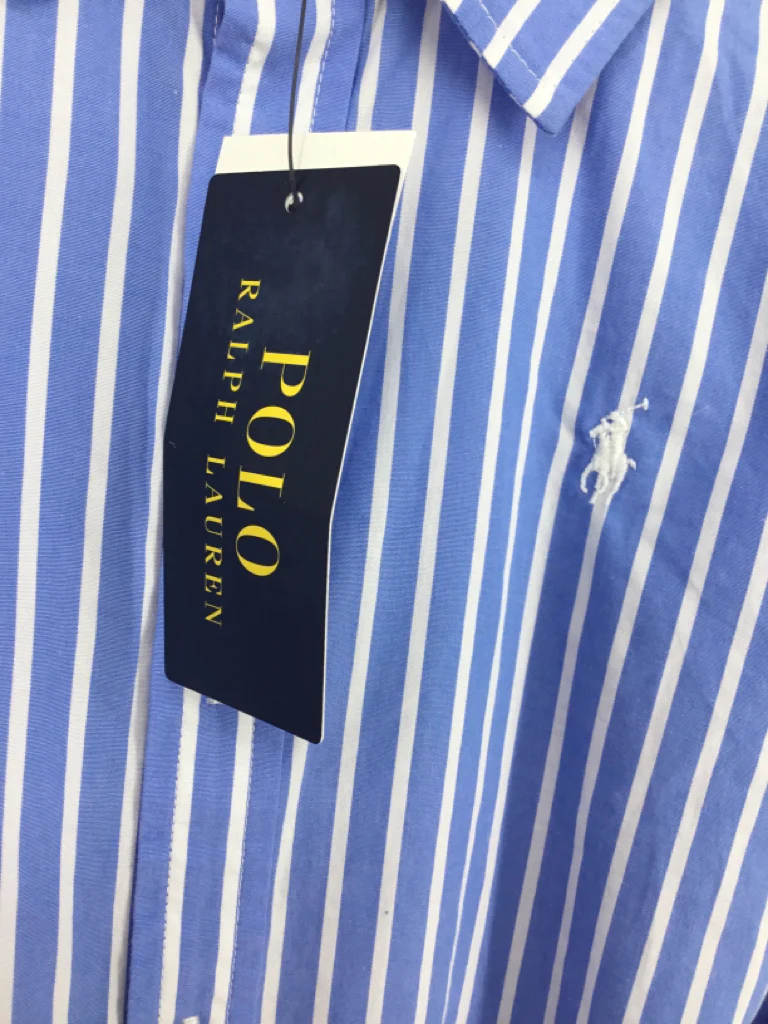 Ralph Lauren Child Size 12 Blue Stripe Shirt - boys - Image 2