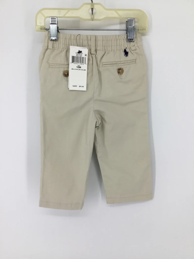 Ralph Lauren Child Size 12 Months Tan Solid Pants - boys - Image 3