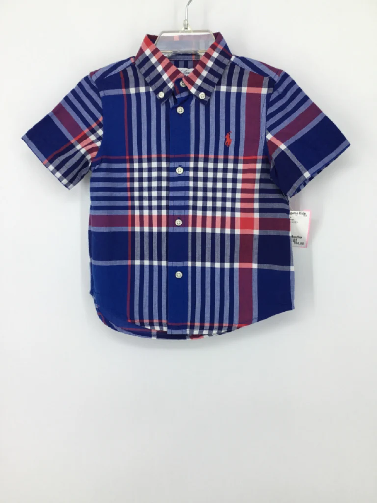 Ralph Lauren Child Size 24 Months Blue Plaid Shirt - boys