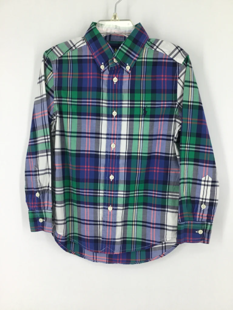 Ralph Lauren Child Size 5 Multi-Color Plaid Shirt - boys