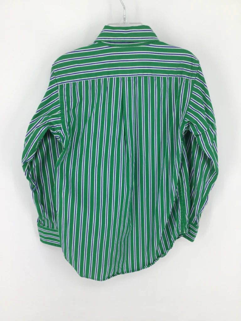 Ralph Lauren Child Size 6 Green Stripe Shirt - boys - Image 2