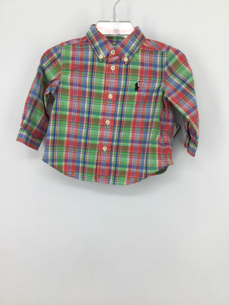 Ralph Lauren Child Size 6 Months Multi-Color Plaid Shirt - boys