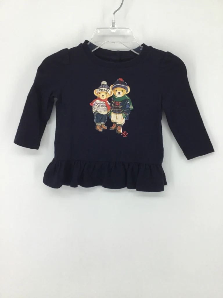Ralph Lauren Child Size 6 Months Navy Shirt - girls