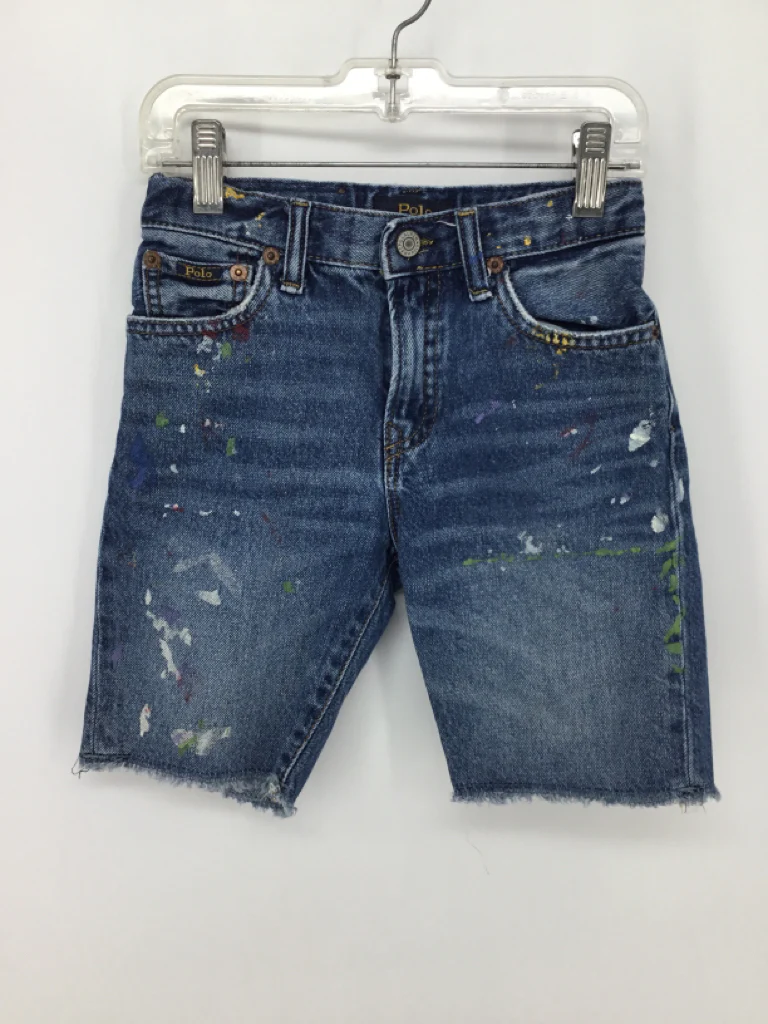 Ralph Lauren Child Size 7 Blue Solid Shorts - boys
