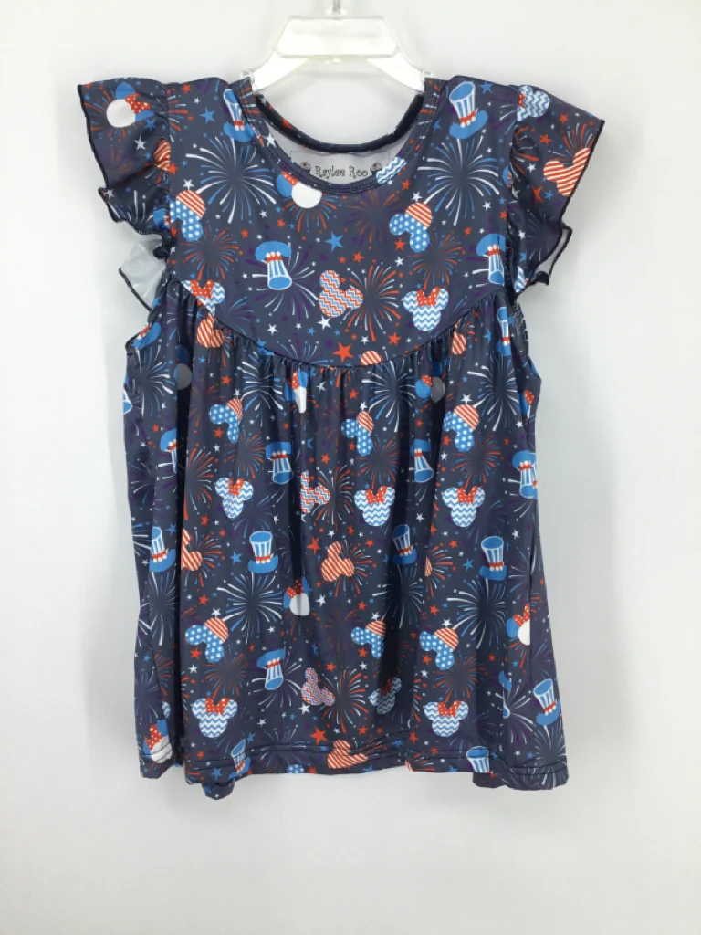 Raylee Roo Child Size 5 Black Stars & Stripes Shirt