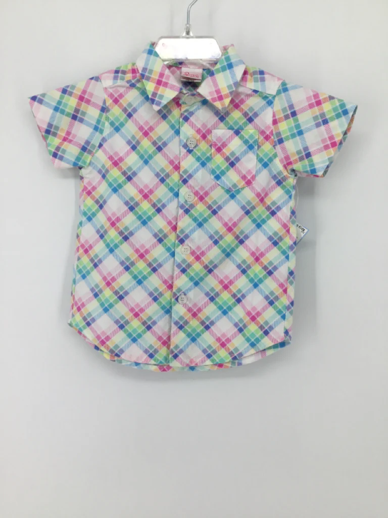 Ricrac & Ruffles Child Size 18 Months Multi-Color Plaid Shirt - boys